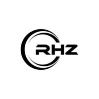 rhz logo ontwerp, inspiratie voor een uniek identiteit. modern elegantie en creatief ontwerp. watermerk uw succes met de opvallend deze logo. vector