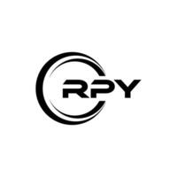 rpy logo ontwerp, inspiratie voor een uniek identiteit. modern elegantie en creatief ontwerp. watermerk uw succes met de opvallend deze logo. vector