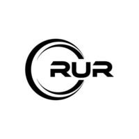 rur logo ontwerp, inspiratie voor een uniek identiteit. modern elegantie en creatief ontwerp. watermerk uw succes met de opvallend deze logo. vector