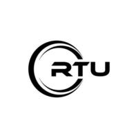 rtu logo ontwerp, inspiratie voor een uniek identiteit. modern elegantie en creatief ontwerp. watermerk uw succes met de opvallend deze logo. vector