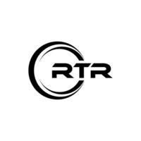 rtr logo ontwerp, inspiratie voor een uniek identiteit. modern elegantie en creatief ontwerp. watermerk uw succes met de opvallend deze logo. vector