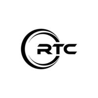 rtc logo ontwerp, inspiratie voor een uniek identiteit. modern elegantie en creatief ontwerp. watermerk uw succes met de opvallend deze logo. vector