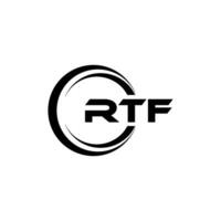 rtf logo ontwerp, inspiratie voor een uniek identiteit. modern elegantie en creatief ontwerp. watermerk uw succes met de opvallend deze logo. vector