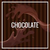 vloeibare chocolade splash vector