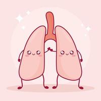 schattige longen illustratie vector