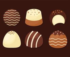 zoete chocolade set vector