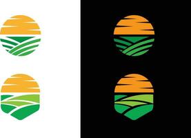 boerderij logo ontwerp. landbouw logo ontwerp vector vrij vector