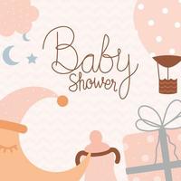 baby shower brief vector