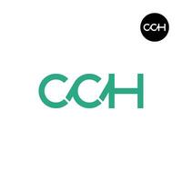 brief cch monogram logo ontwerp vector