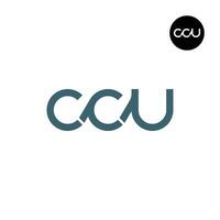 brief ccu monogram logo ontwerp vector