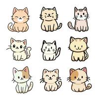 schattig katje kat tekening stijl vector illustratie