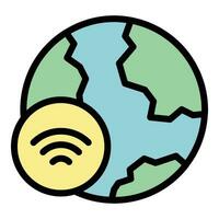 globaal Wifi icoon vector vlak