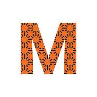 m brief logo of m tekst logo en m woord logo ontwerp. vector