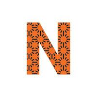 n brief logo of n tekst logo en n woord logo ontwerp. vector