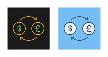 dollar naar pond vector icoon