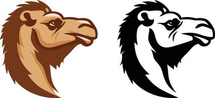 kameel hoofd kant visie logo sjabloon vector illustratie , artiodactyl , camelus gemakkelijk grafisch , symbool , kameel klem kunst voorraad vector beeld