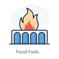 verbranding van fossiele brandstoffen vector