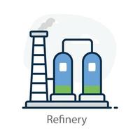 olieraffinaderij fabriek vector