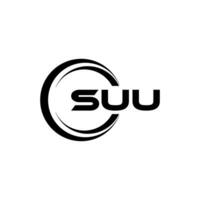 suu logo ontwerp, inspiratie voor een uniek identiteit. modern elegantie en creatief ontwerp. watermerk uw succes met de opvallend deze logo. vector