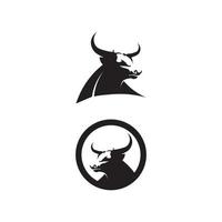 stier hoorn hoofd koe en buffel logo en symbolen sjabloon pictogrammen app vector