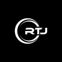 rtj logo ontwerp, inspiratie voor een uniek identiteit. modern elegantie en creatief ontwerp. watermerk uw succes met de opvallend deze logo. vector