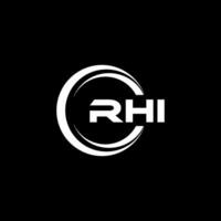 rhi logo ontwerp, inspiratie voor een uniek identiteit. modern elegantie en creatief ontwerp. watermerk uw succes met de opvallend deze logo. vector