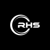 rhs logo ontwerp, inspiratie voor een uniek identiteit. modern elegantie en creatief ontwerp. watermerk uw succes met de opvallend deze logo. vector