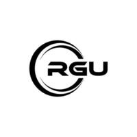 rgu logo ontwerp, inspiratie voor een uniek identiteit. modern elegantie en creatief ontwerp. watermerk uw succes met de opvallend deze logo. vector