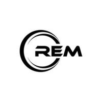 rem logo ontwerp, inspiratie voor een uniek identiteit. modern elegantie en creatief ontwerp. watermerk uw succes met de opvallend deze logo. vector