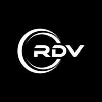 rdv logo ontwerp, inspiratie voor een uniek identiteit. modern elegantie en creatief ontwerp. watermerk uw succes met de opvallend deze logo. vector