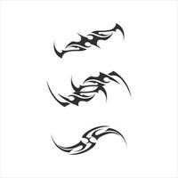 klassieke zwarte tribal, klassieke, zwarte, etnische tattoo pictogram vector illustratie ontwerp logo design