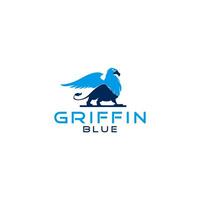 blauw griffioen logo ontwerp vector