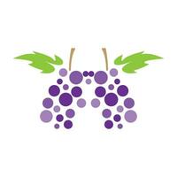 druif logo, tuin vector, vers Purper fruit, wijn merk ontwerp, gemakkelijk illustratie sjabloon vector