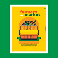 boeren markt flyer vector