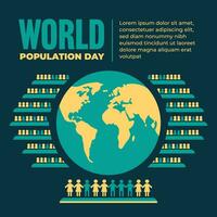 vlak vector wereld bevolking dag