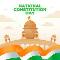 Indisch grondwet dag sociaal media post ontwerp vector
