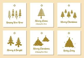 vrolijk Kerstmis tags set. Kerstmis afdrukbare geschenk labels. vector