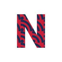 n brief logo of n tekst logo en n woord logo ontwerp. vector