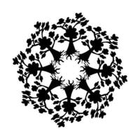 zwart tribal mandala element illustratie ontwerp. perfect voor tatoeages, pictogrammen, achtergrond elementen en achtergronden, stickers vector