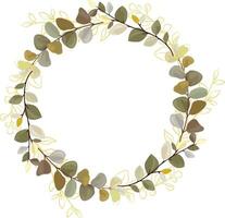 bruiloft boeket van groen en goud tropisch bladeren geïsoleerd Aan wit achtergrond. botanisch kunst ontwerp vector