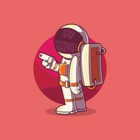 astronaut karakter in ruimte met motiverende bericht vector illustratie. inclusie ontwerp concept.