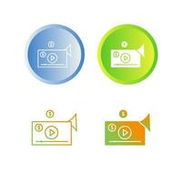 videomarketing vectorpictogram vector