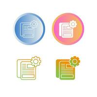 document instelling vector icoon