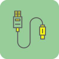 USB-kabel vector pictogram ontwerp