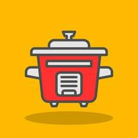 rijst- kookplaat vector icoon ontwerp