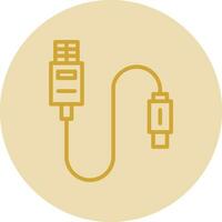 USB-kabel vector pictogram ontwerp