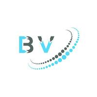 bv brief logo creatief ontwerp. bv uniek ontwerp. vector