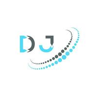 dj brief logo creatief ontwerp. dj uniek ontwerp. vector