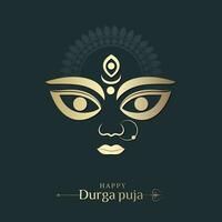 gelukkig durga puja illustraties, durga gezicht, subh navratri, dussehra vector