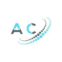 ac brief logo creatief ontwerp. ac uniek ontwerp. vector